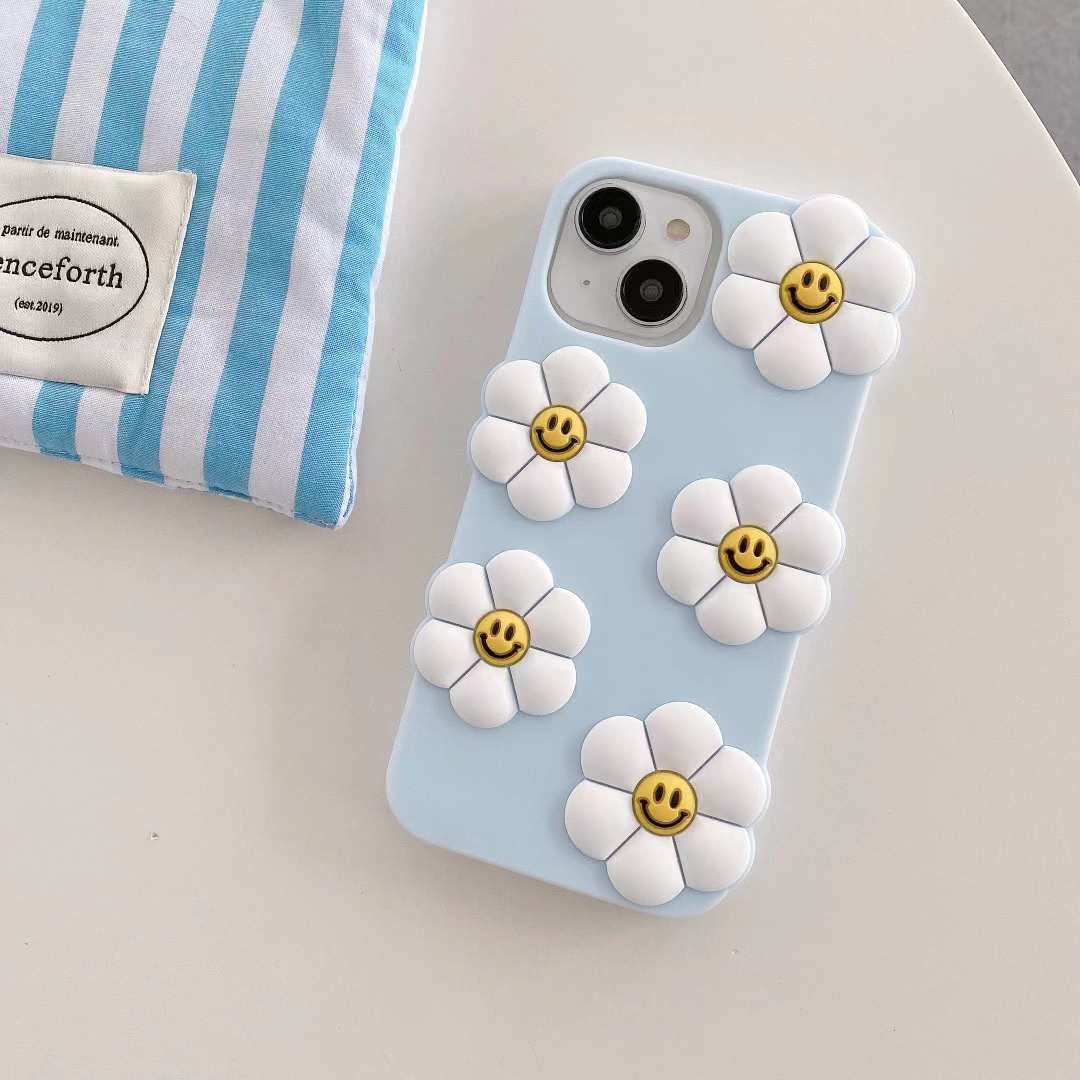 Smiling Flowers Silicon Phone Cases - iPhone 12