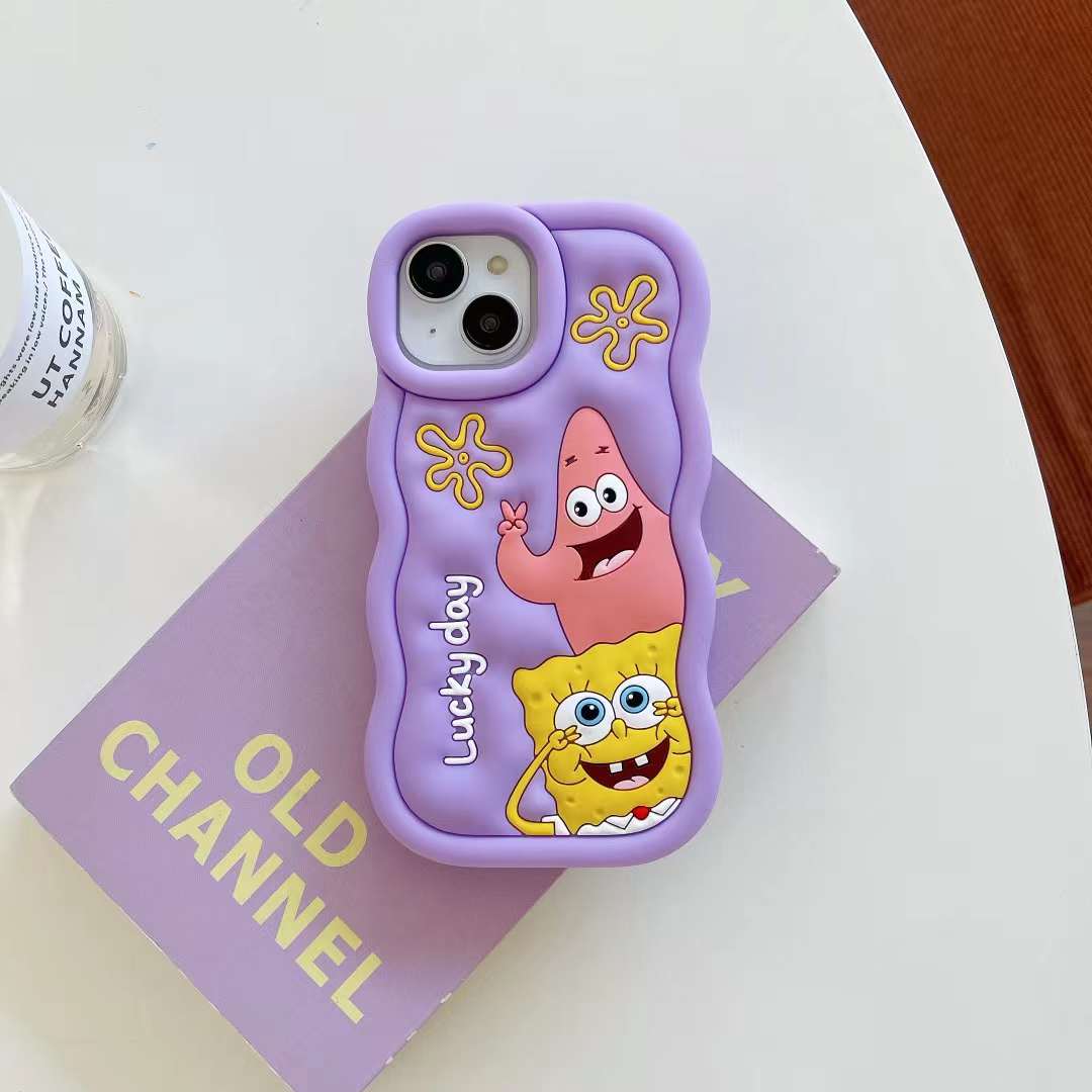 SpongeBob and Patrick Silicon Phone Cases - iPhone 15 Pro